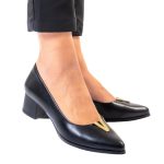 Ragazza 0168 Δερμάτινες Γόβες σε Μαύρο Χρώμα - Image 4