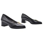 Ragazza 0168 Δερμάτινες Γόβες σε Μαύρο Χρώμα - Image 7