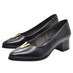 Ragazza 0168 Δερμάτινες Γόβες σε Μαύρο Χρώμα - Image 8