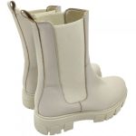 Ragazza 0372 Δερμάτινα Γυναικεία Μποτάκια Cream - Image 5