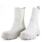 Ragazza 0372 Δερμάτινα Γυναικεία Μποτάκια Cream - Image 8