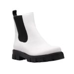 Ragazza Δερμάτινα Γυναικεία Chelsea Μποτάκια Λευκά - Image 3