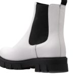 Ragazza Δερμάτινα Γυναικεία Chelsea Μποτάκια Λευκά - Image 4