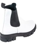 Ragazza Δερμάτινα Γυναικεία Chelsea Μποτάκια Λευκά - Image 5