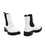 Ragazza Δερμάτινα Γυναικεία Chelsea Μποτάκια Λευκά - Image 7