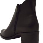 Ragazza Δερμάτινα Γυναικεία Chelsea Μποτάκια με Μεσαίο Τακούνι Μαύρα 0360 - Image 9