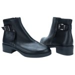 Ragazza Δερμάτινα Γυναικεία Μποτάκια Αστραγάλου Μαύρα 0164 - Image 6