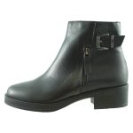 Ragazza Δερμάτινα Γυναικεία Μποτάκια Αστραγάλου Μαύρα 0164 - Image 7