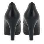 Ragazza Δερμάτινες Γόβες με Χοντρό Μεσαίο Τακούνι Μαύρο - Image 5