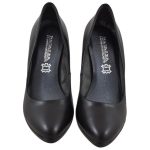 Ragazza Δερμάτινες Γόβες με Χοντρό Μεσαίο Τακούνι Μαύρο - Image 6