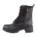 Ragazza μαύρο δερμάτινο μποτάκι 0750