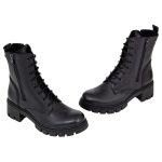 Ragazza μαύρο δερμάτινο μποτάκι 0750 - Image 5