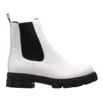 Ragazza Δερμάτινα Γυναικεία Chelsea Μποτάκια Λευκά