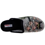 Adam's Shoes Χειμερινές Ανδρικές Παντόφλες με Σχέδια Μαύρες 1-624 22510 - Image 4