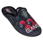 Adam's Shoes Χειμερινές Ανδρικές Παντόφλες με Σχέδια Μαύρες 1-624-22536-19 - Image 4