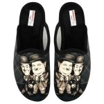 Ανδρικές μαύρες παντόφλες χειμερινές ADAMS 1-624-22517-19