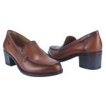 Ragazza Δερμάτινα Γυναικεία Μοκασίνια σε Ταμπά Χρώμα - Image 4