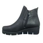 Γυναικεία Δερμάτινα Μποτάκια Wedges Softies 7316 - Μαύρο - Image 3