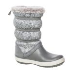 Crocs Γυναικείες Γαλότσες με Γούνα Γκρι