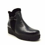 Softies Δερμάτινα Γυναικεία Wedges Μαύρα - Image 5