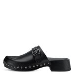 Tamaris Δερμάτινα Mules με Χοντρό Χαμηλό Τακούνι σε Μαύρο Χρώμα - Image 3