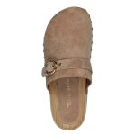 Tamaris Δερμάτινα Mules με Χοντρό Χαμηλό Τακούνι Camel Sued - Image 6