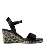 Tamaris Καλοκαιρινές Γυναικείες Πλατφόρμες Μαύρες