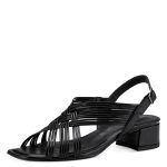 Γυναικεία Πέδιλα με Χοντρό Μεσαίο Τακούνι Μαύρα - Image 4