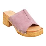 Γυναικεία Δερμάτινα Mules Καστόρι Ροζ Adams 748-23200-27 Pink Suede