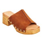 Γυναικεία Δερμάτινα Mules Καστόρι Ταμπά Adams 748-23200-27_Τ Tan Suede
