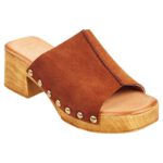 Γυναικεία Δερμάτινα Mules Καστόρι Ταμπά Adams 748-23200-27_Τ Tan Suede - Image 2