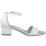 Γυναικεία Πέδιλα με Χοντρό Μεσαίο Τακούνι Λευκό - Image 7