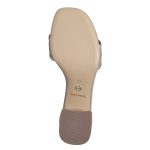 Γυναικεία Πέδιλα με Χοντρό Μεσαίο Τακούνι Πλατίνα - Image 5