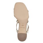 Tamaris Γυναικεία Πέδιλα με Χοντρό Μεσαίο Τακούνι σε Χρυσό Χρώμα 1-28204-20-912 - Image 5