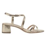 Tamaris Γυναικεία Πέδιλα με Χοντρό Μεσαίο Τακούνι σε Χρυσό Χρώμα 1-28204-20-912