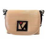 Τσάντα ώμου μπεζ λουστρίνι - Image 6