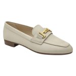 Ragazza Δερμάτινα Γυναικεία Μοκασίνια σε Μπεζ Χρώμα - Image 3