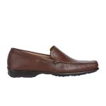 America Δερμάτινα Ανδρικά Μοκασίνια σε Ταμπά Χρώμα