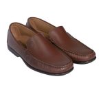 America Δερμάτινα Ανδρικά Μοκασίνια σε Ταμπά Χρώμα - Image 3