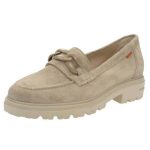 Ragazza Δερμάτινα Γυναικεία Μοκασίνια σε Μπεζ Χρώμα 0528_B - Image 3