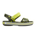 Crocs Παιδικά Ανατομικά Παπουτσάκια Θαλάσσης Kids Crocband Seasonal Graphic Sandal Χακί Neon