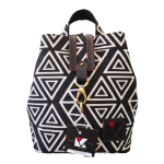 Ασπρόμαυρο backpack ύφασμα