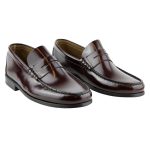 America Δερμάτινα Ανδρικά Loafers σε Μπορντώ Χρώμα 0130 - Image 3