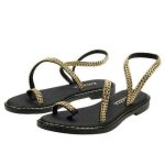 Ragazza Δερμάτινα Γυναικεία Σανδάλια σε Μαύρο Χρώμα - Image 3