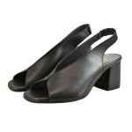 Ragazza Δερμάτινες Peep Toe Γόβες με Χοντρό Μεσαίο Τακούνι - Image 5