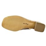 Ragazza Δερμάτινες Peep Toe Γόβες με Χοντρό Μεσαίο Τακούνι Χρυσές - Image 5