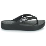 Crocs Classic Flip Σαγιονάρες με Πλατφόρμα σε Μαύρο Χρώμα