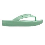 Crocs Classic Flip Σαγιονάρες με Πλατφόρμα σε Πράσινο Χρώμα