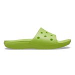 Crocs Παιδικές Σαγιονάρες Slides σε πράσινο φωσφοριζέ χρώμα