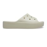 Crocs Slides με Πλατφόρμα σε Λευκό Χρώμα